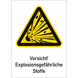 Vorsicht! Explosionsgefährliche Stoffe | Gefährliche Stoffe ...